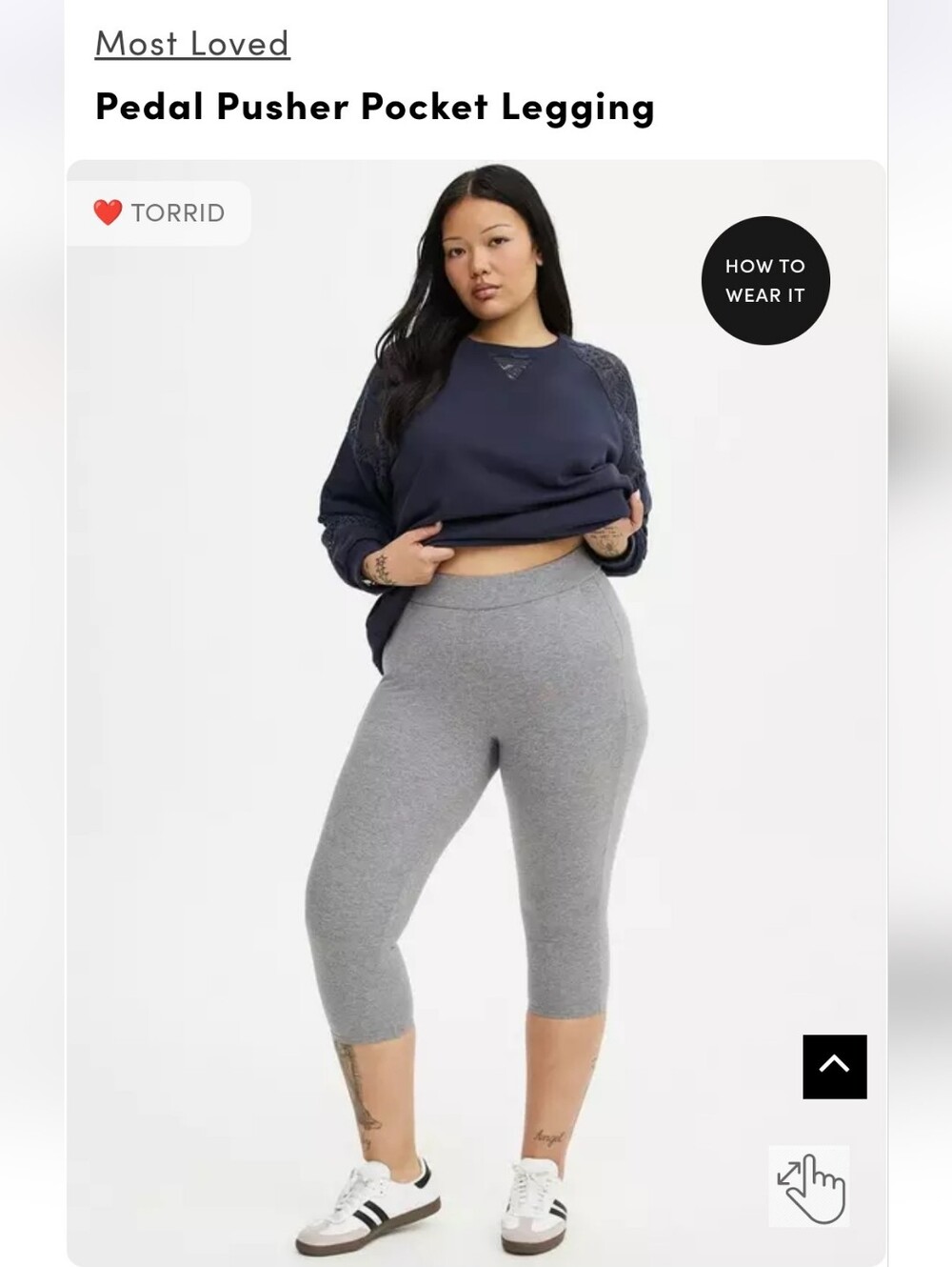 Torrid Pedal Pusher Pocket Legging — Heather Gray